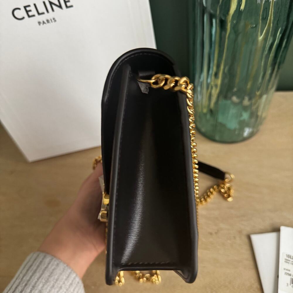 CELINE NWT Wallet on Chain Margo Black Triomphe - Picture 3 of 6
